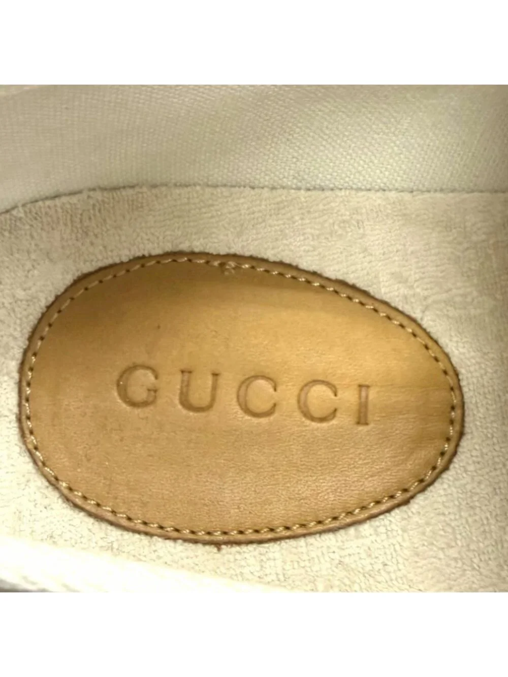 Gucci GG Canvas Suede Lace-up Low Top Sneakers Beige
